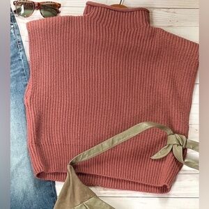 Zara padded shoulder knit sweater
